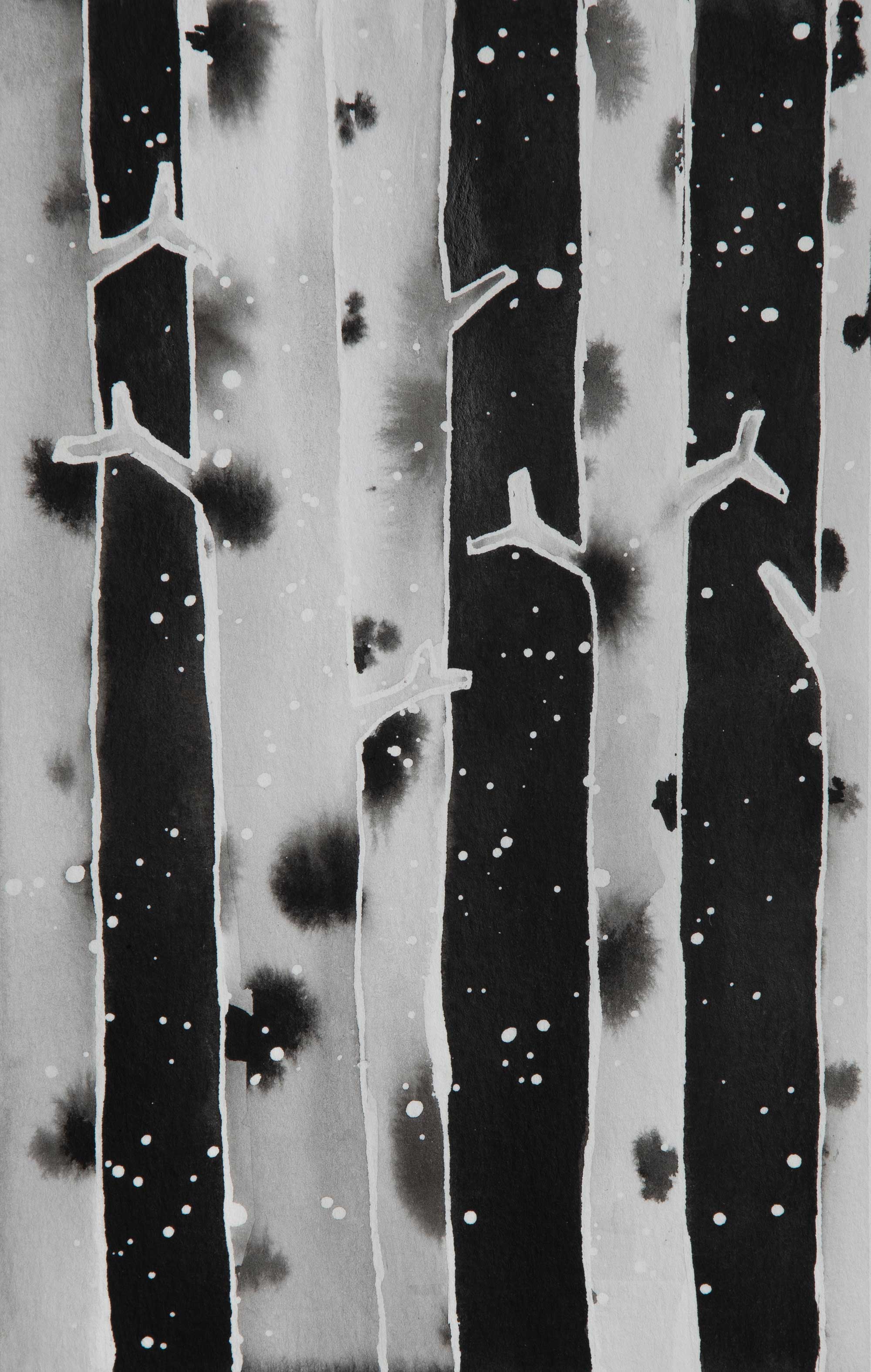 Bouleaux sous la neige 1